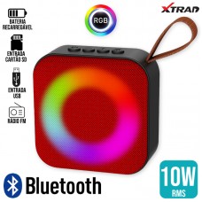 Caixa de Som Bluetooth 10W XDG191 Xtrad - Vermelha